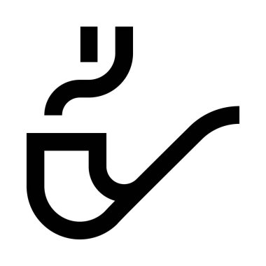Tütün boru minimalist tek renkli simge