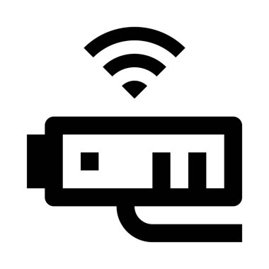 Kablosuz video gözetim minimalist tek renkli simge