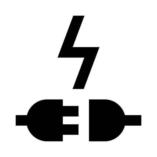 Icono Monocromo Minimalista Cable — Vector de stock