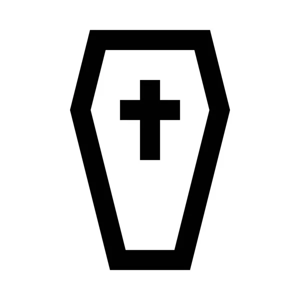 Минималистическая Монохромная Икона Гроба — стоковый вектор