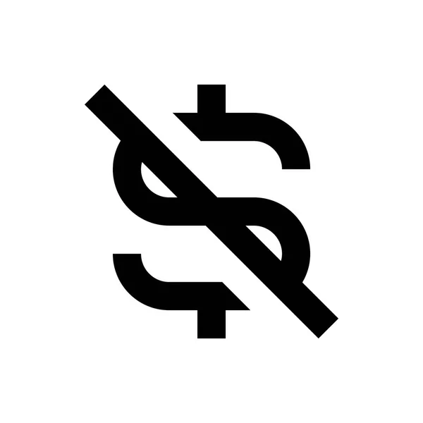 Minimalistische Monochrome Ikone Der Währung — Stockvektor