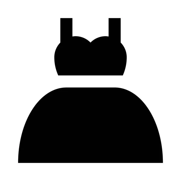 Minimalistyczne Monochromatyczne Ikony Sukni — Wektor stockowy