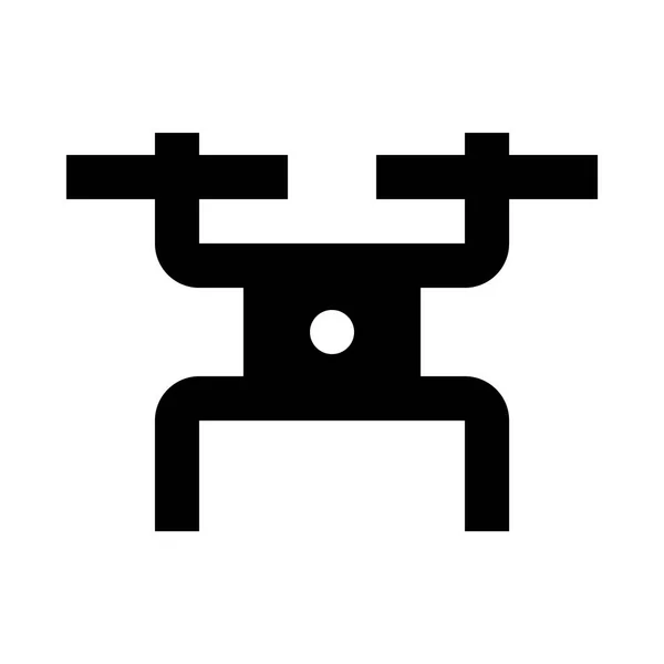Minimalistic Monochrome Icon Drone — Stock Vector