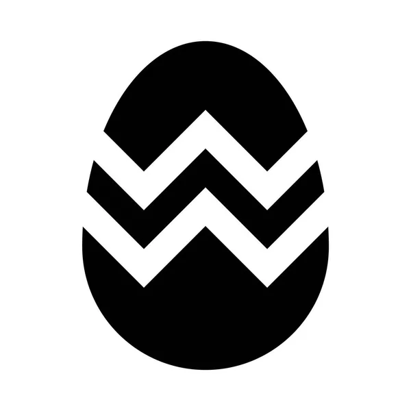 Minimalistische Monochroom Icoon Van Easter Egg — Stockvector