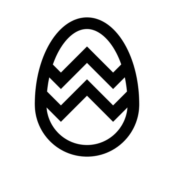 Minimalistische Monochroom Icoon Van Easter Egg — Stockvector