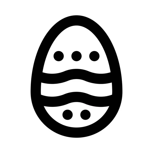 Ikon Monokrom Minimalistik Telur Paskah - Stok Vektor
