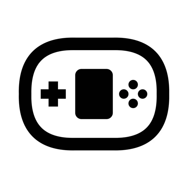 Ícone Monocromático Minimalista Console Jogos —  Vetores de Stock