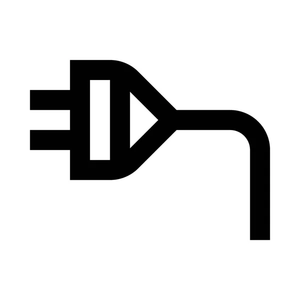 Icône Monochrome Minimaliste Plug — Image vectorielle