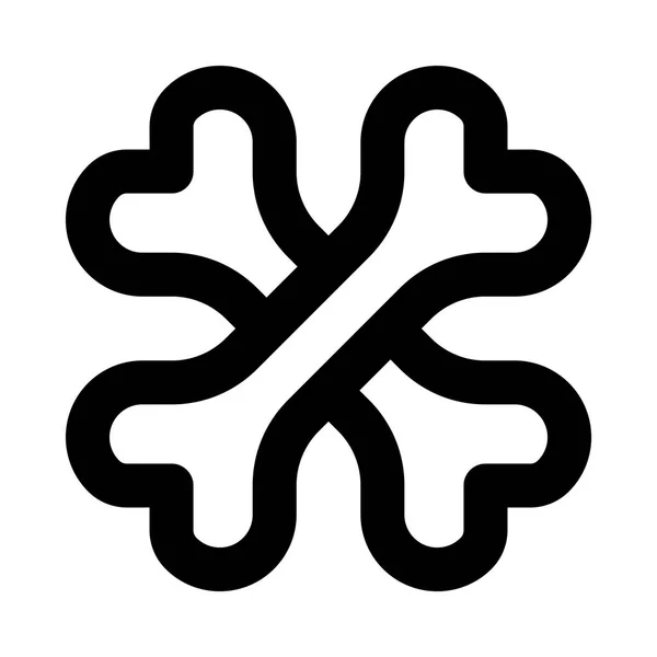 Illustration Vectorielle Signe Osseux — Image vectorielle