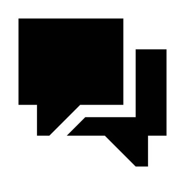 konuşma, ileti simge vektör çizim 