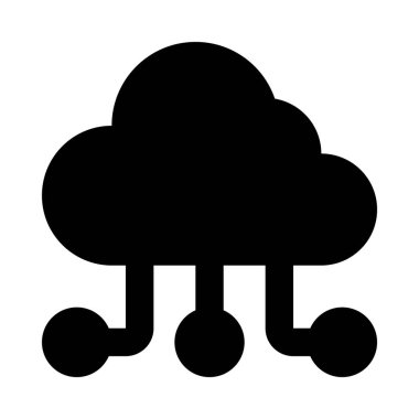 Bulut simgesi vektör illüstrasyonu 