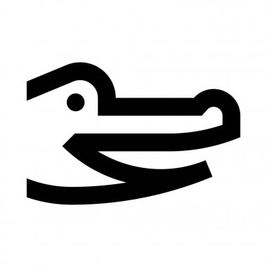 Timsah simge vektör çizim 