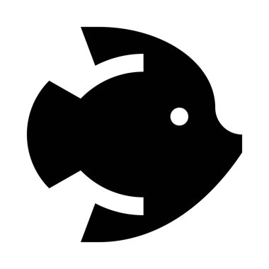 balık simgesi vektör illüstrasyonu 