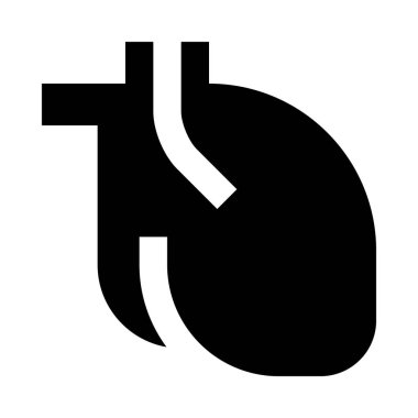 Kalp ikonu vektör illüstrasyonu 