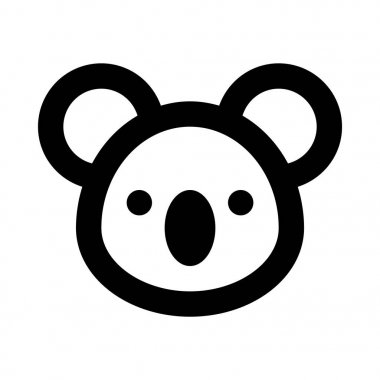 koala simge vektör illüstrasyonu 