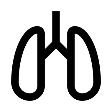 akciğer simgesi vektör illüstrasyonu 