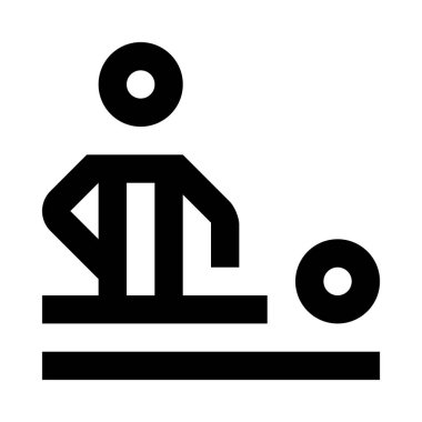 adam topu simge vektör çizim ile 