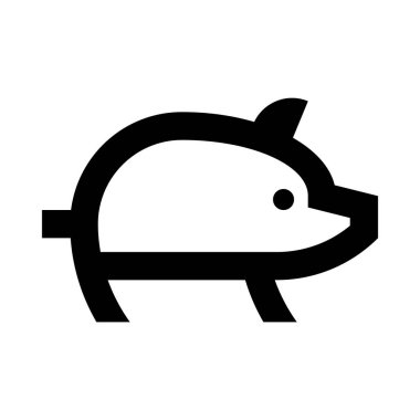 Domuz ikonu vektör illüstrasyonu 