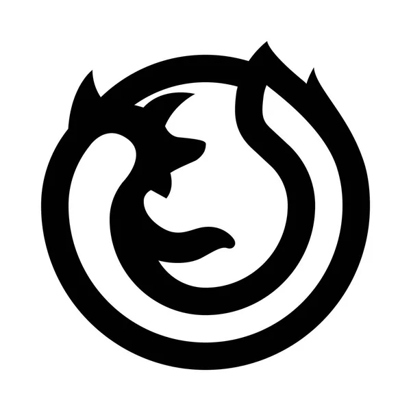 Firefox Logo Icono Vector Ilustración — Archivo Imágenes Vectoriales
