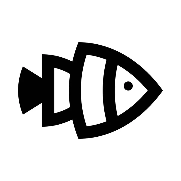 Icono Pescado Vector Ilustración — Vector de stock