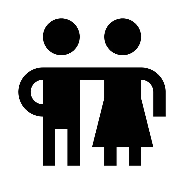 Couple Signe Vectoriel Illustration — Image vectorielle