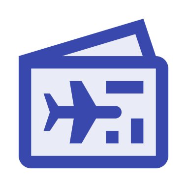  Uçak bileti ikonu. düz tasarım biçimi