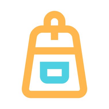 Sırt çantası simgesi. düz tasarım biçimi