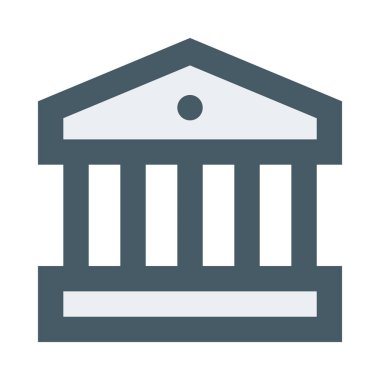  Banka simgesi. Düz tasarım stili