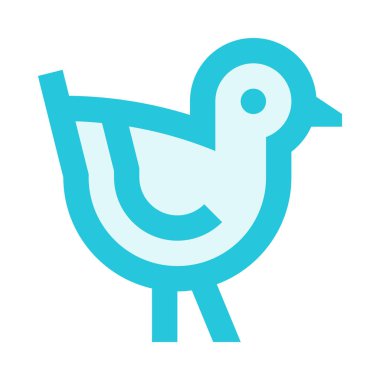 Kuş ikonu. düz tasarım biçimi