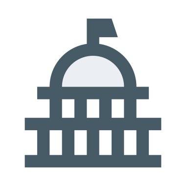 Capitol ikonu. düz tasarım biçimi