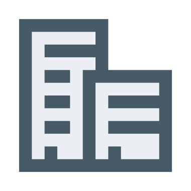 Bina ikonu. düz tasarım biçimi