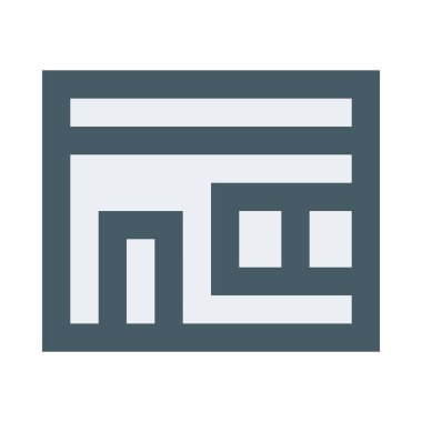 Bina ikonu. düz tasarım biçimi