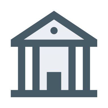 Bina ikonu. düz tasarım biçimi