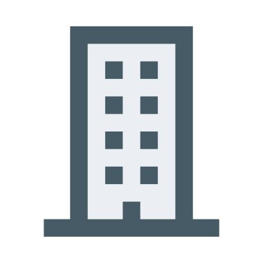 Bina ikonu. düz tasarım biçimi