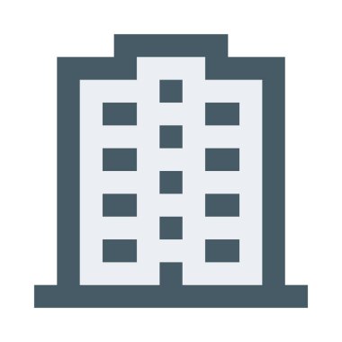 Bina ikonu. düz tasarım biçimi