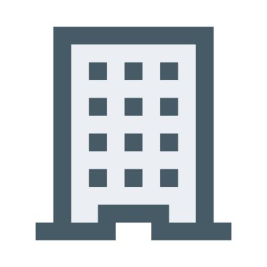 Bina ikonu. düz tasarım biçimi