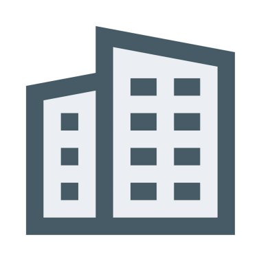   Bina ikonu. düz tasarım biçimi