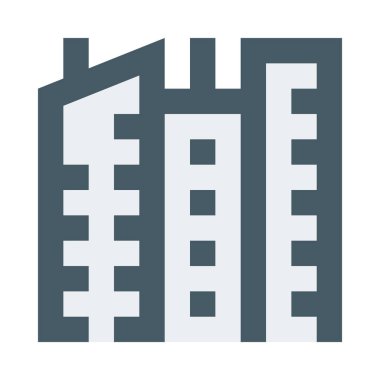 Binaların simgesi. düz tasarım biçimi