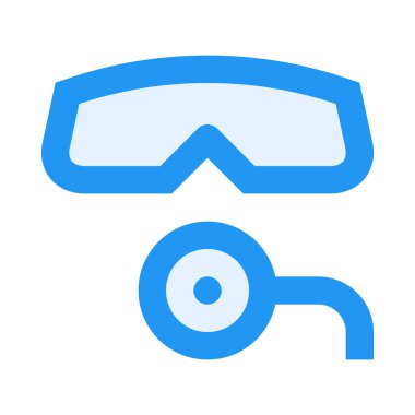 Dalış maskesi simgesi. düz tasarım biçimi