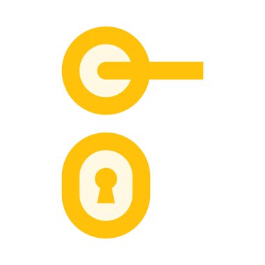 Kapı kolu simgesi. düz tasarım biçimi