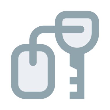 Otel odasının anahtar ikonu. düz tasarım biçimi