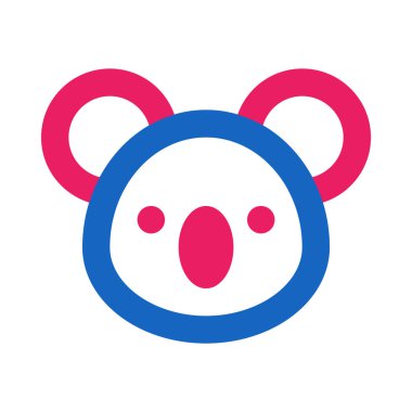 Koala ikonu. düz tasarım biçimi