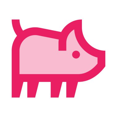 Domuz ikonu. düz tasarım biçimi