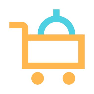 Oda servisi ikonu. düz tasarım biçimi