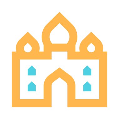  Taç mahal, ikon. düz tasarım biçimi