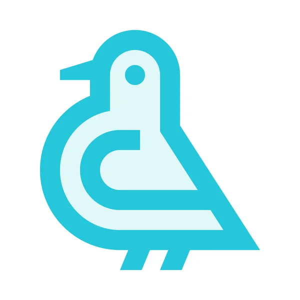Icono Pájaro Estilo Diseño Plano — Vector de stock