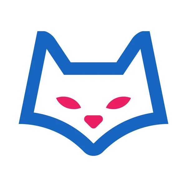 Fox Icoon Plat Ontwerp Stijl — Stockvector