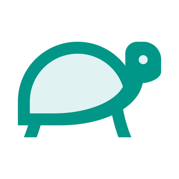 Значок Черепахи Стиль Плоского Дизайну — стоковий вектор