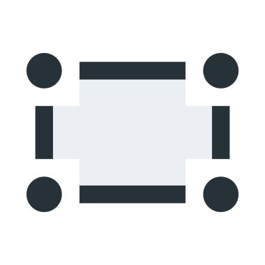 Çizgili ve noktalı dikdörtgen, düz tasarım biçimi.