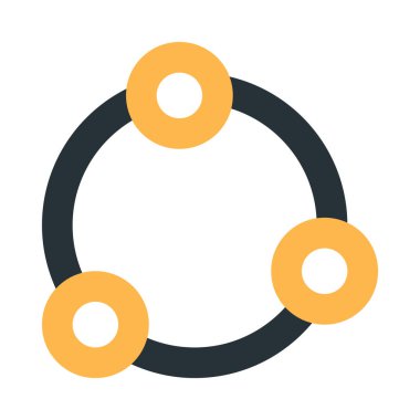 Küçük noktalı çember simgesi, düz dizayn biçimi.